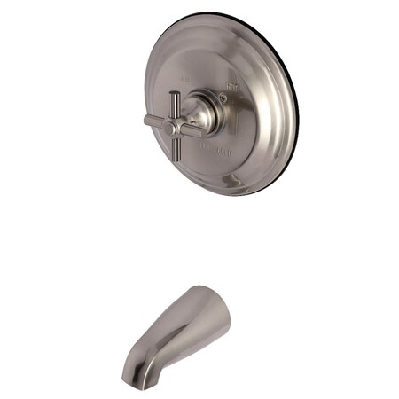 Kingston Brass Tub and Shower Faucet, 2, Wall Mount, Brushed Nickel KB2638EXTO